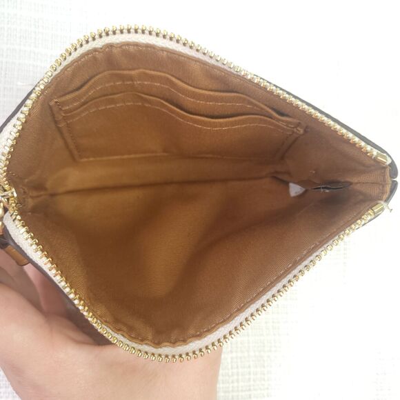 Coach Corner Zip Wristlet With Lime Print - Picture 4 of 6